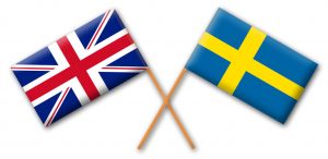 UK and Swedish Flasgs